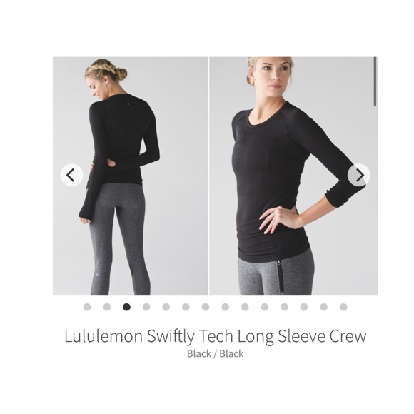 Lululemon Swiftly Tech Solid Black Size 10.  Long Sleeve - Picture 1 of 8
